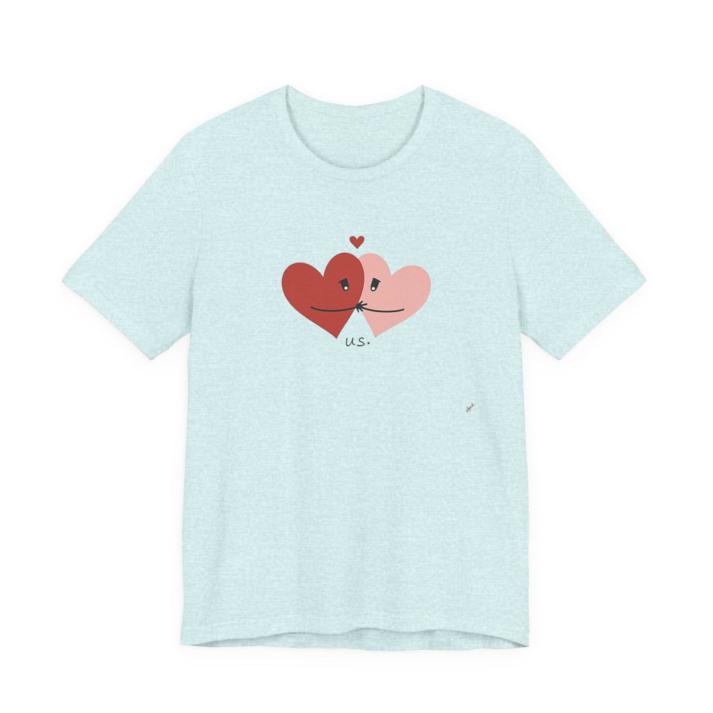 T-Shirt — Cute Kissing Hearts "Us" Valentine Tee
