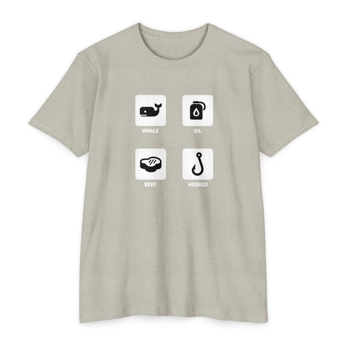Whale, Oil, Beef, Hooked Icon Graphic Tee