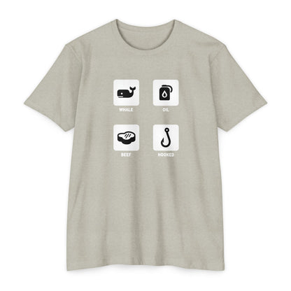 Whale, Oil, Beef, Hooked Icon Graphic Tee