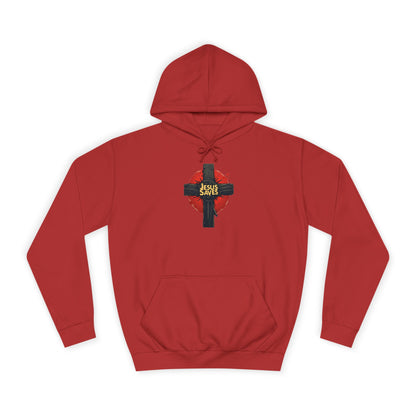 Christian Cross Hoodie – Jesus Saves Heart Graphic