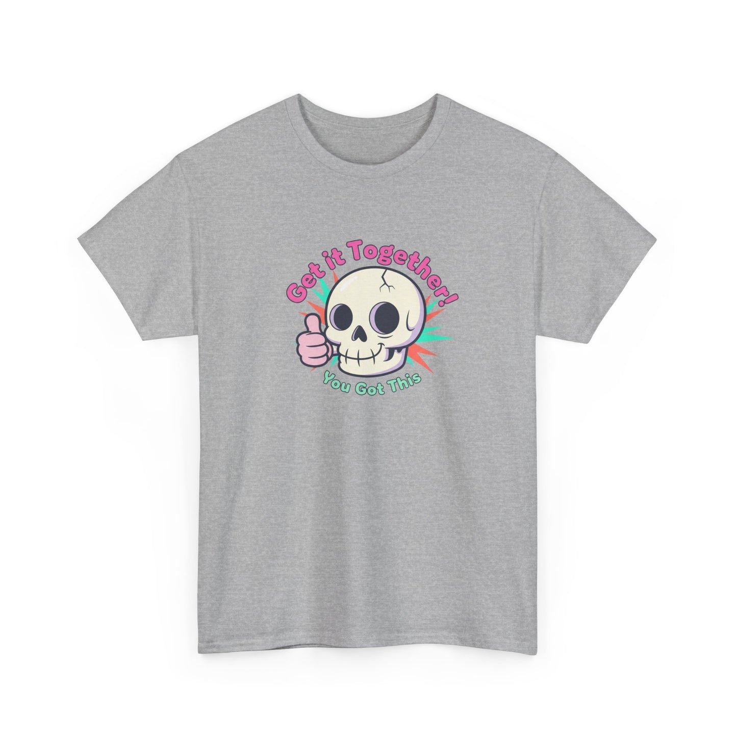 Get It Together Skull Tee — Cute Thumbs Up Motivational Graphic T-Shirt