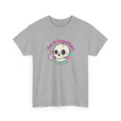 Get It Together Skull Tee — Cute Thumbs Up Motivational Graphic T-Shirt