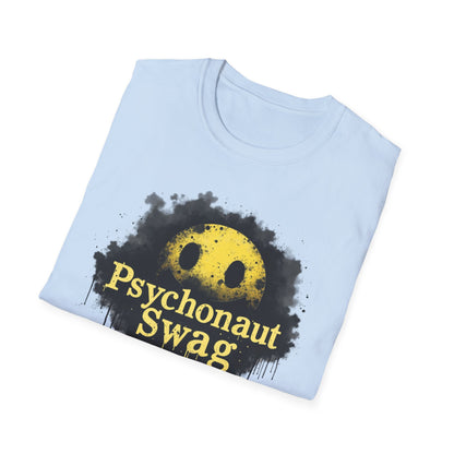 Psycho Smile, Pyschonaut Swag T-Shirt - Unisex Softstyle Tee, Casual Wear, Gift for Gamers, Festival Attire, Streetwear Fashion