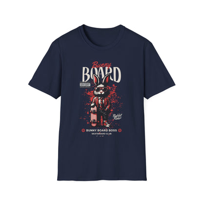 Skateboarding Bunny, Unisex Softstyle T-Shirt