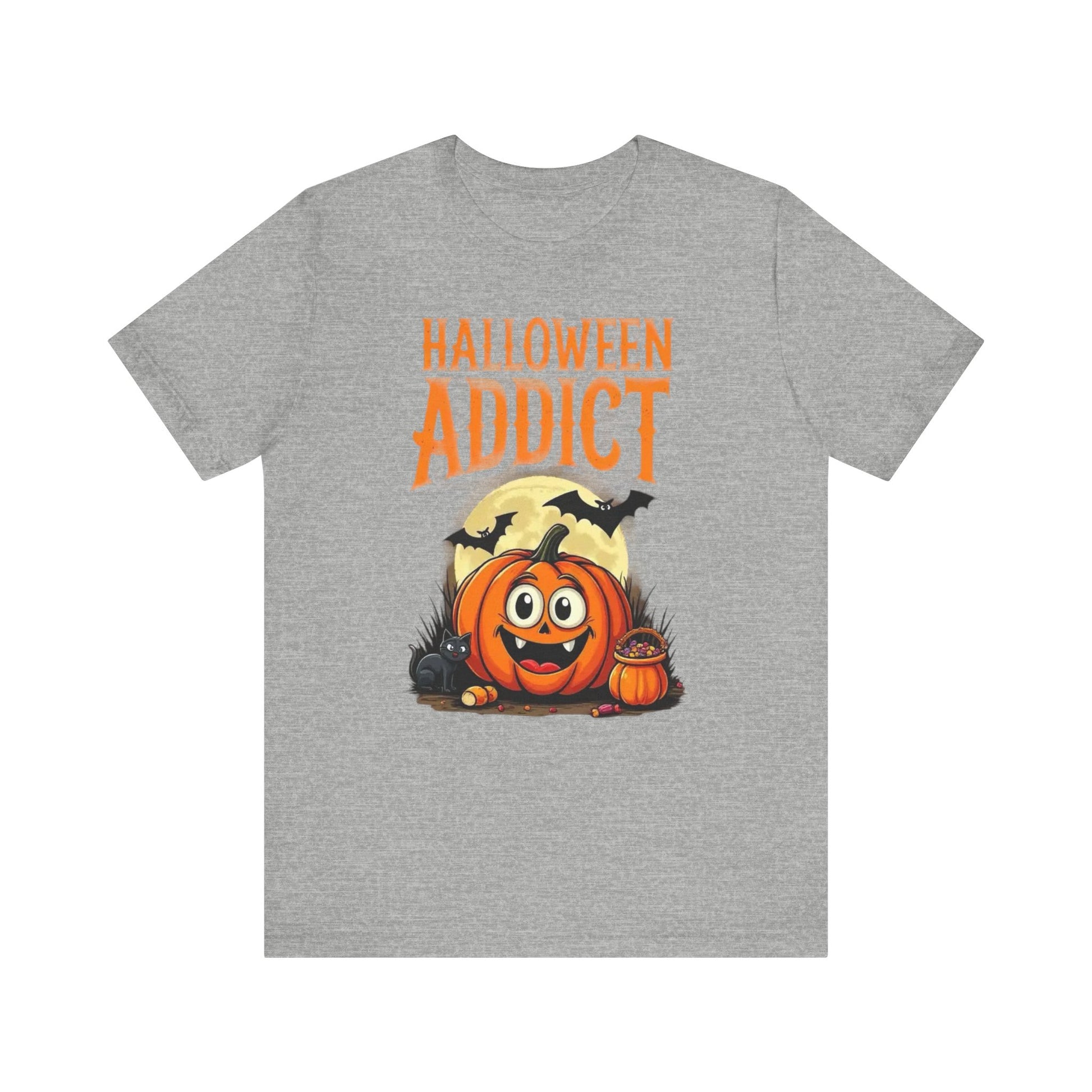 Halloween Addict Tee | Unisex Short Sleeve T-Shirt, Fun Halloween Apparel, Pumpkin Tee, Spooky Season Shirt, Gift for Halloween Lovers - Psychonaut Swag