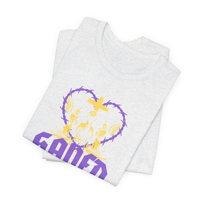 Saved by Grace T‑Shirt — Christian Faith Heart Design