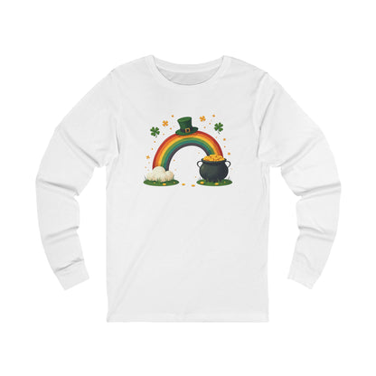 St. Patrick's Day Rainbow & Pot of Gold Long Sleeve Tee