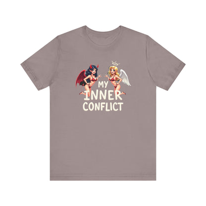 My Inner Conflict, Graphic Tee, Casual Wear, Halloween Gift, Unisex Shirt, Fashion Statement, Unique Style - Psychonaut Swag