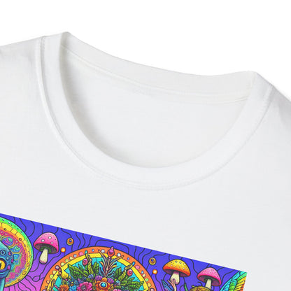 Mushroom Last Supper, Unisex Softstyle T-Shirt - Psychonaut Swag