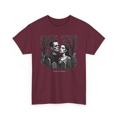 Gothic 'Until Forever' Couple Tee — Anniversary Season Graphic T-Shirt