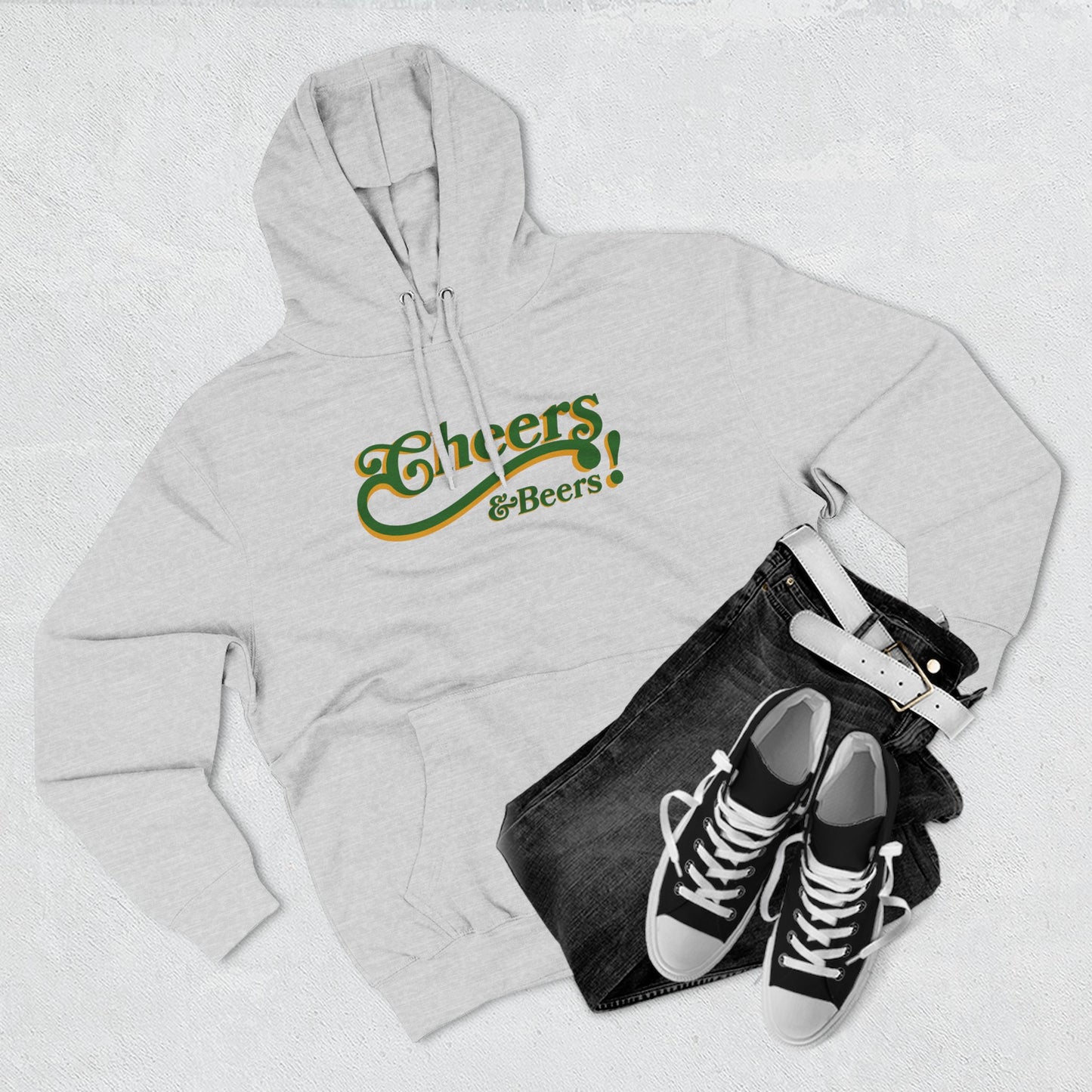 Cheers & Beers Hoodie — Retro Script St. Patrick’s Day Sweatshirt