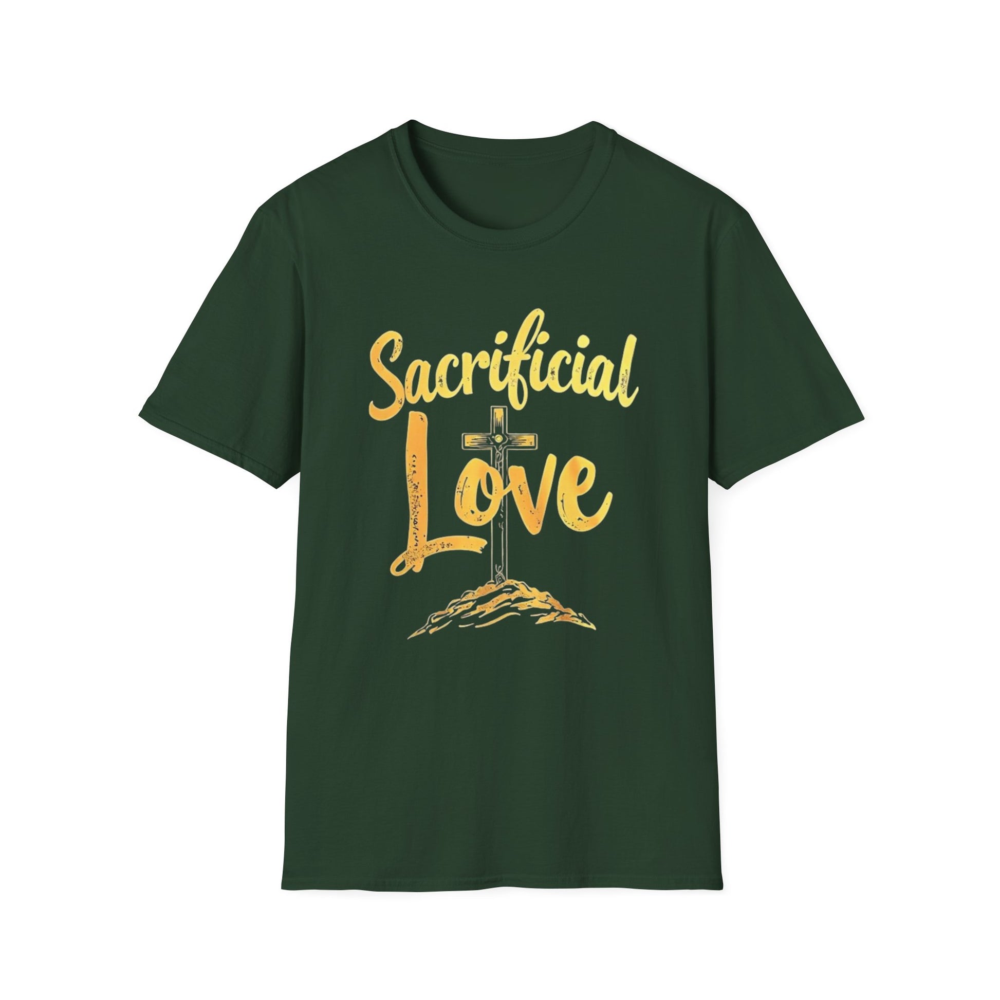 Sacrificial Love Unisex Softstyle T-Shirt - Faith-Inspired Casual Wear - Psychonaut Swag