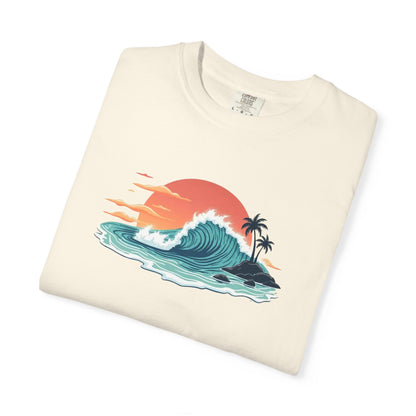 Sunset Surf Graphic T-Shirt — Tropical Wave Island Tee