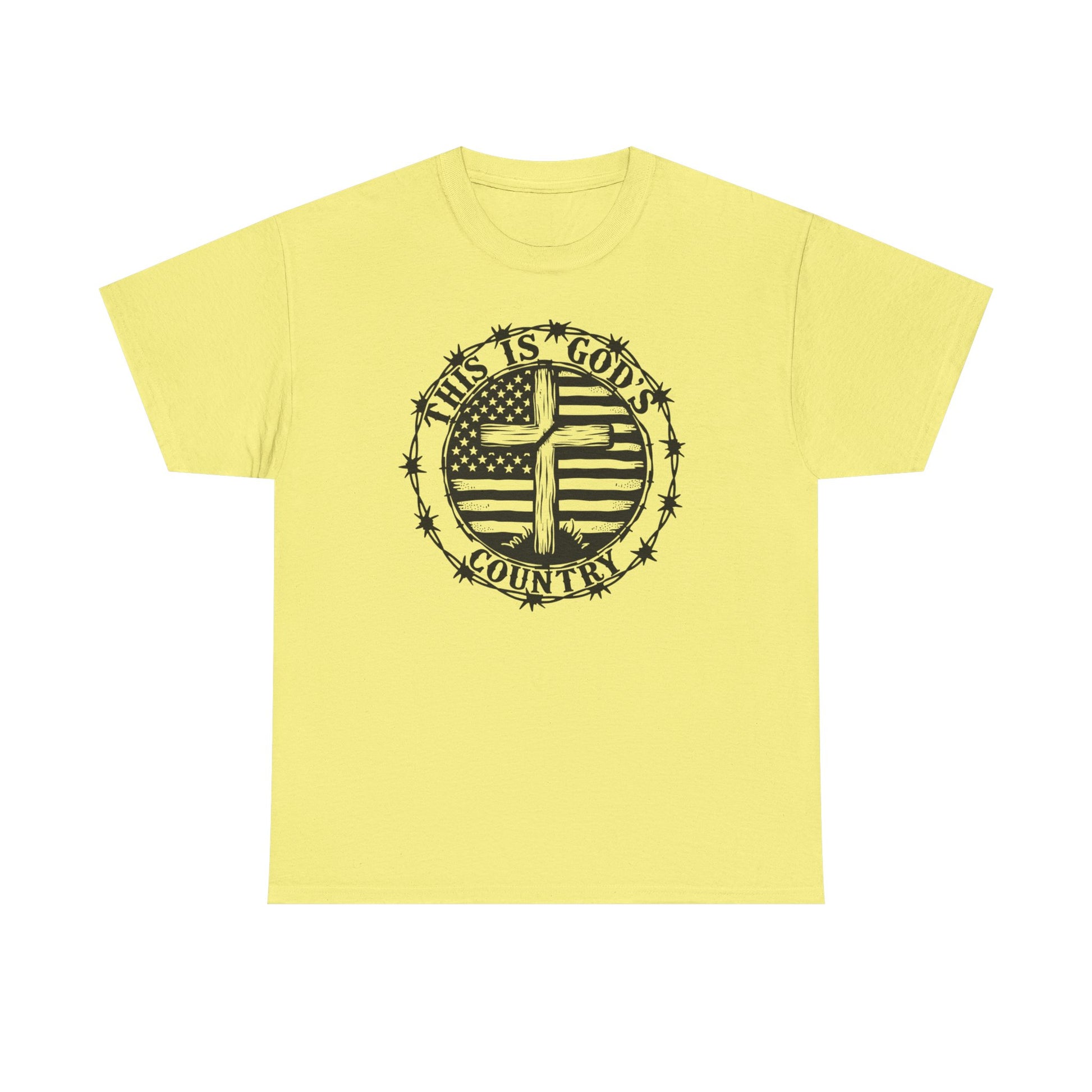 God’s Country, Unisex Heavy Cotton Tee - 'This is God's Country' Graphic Tee - Psychonaut Swag