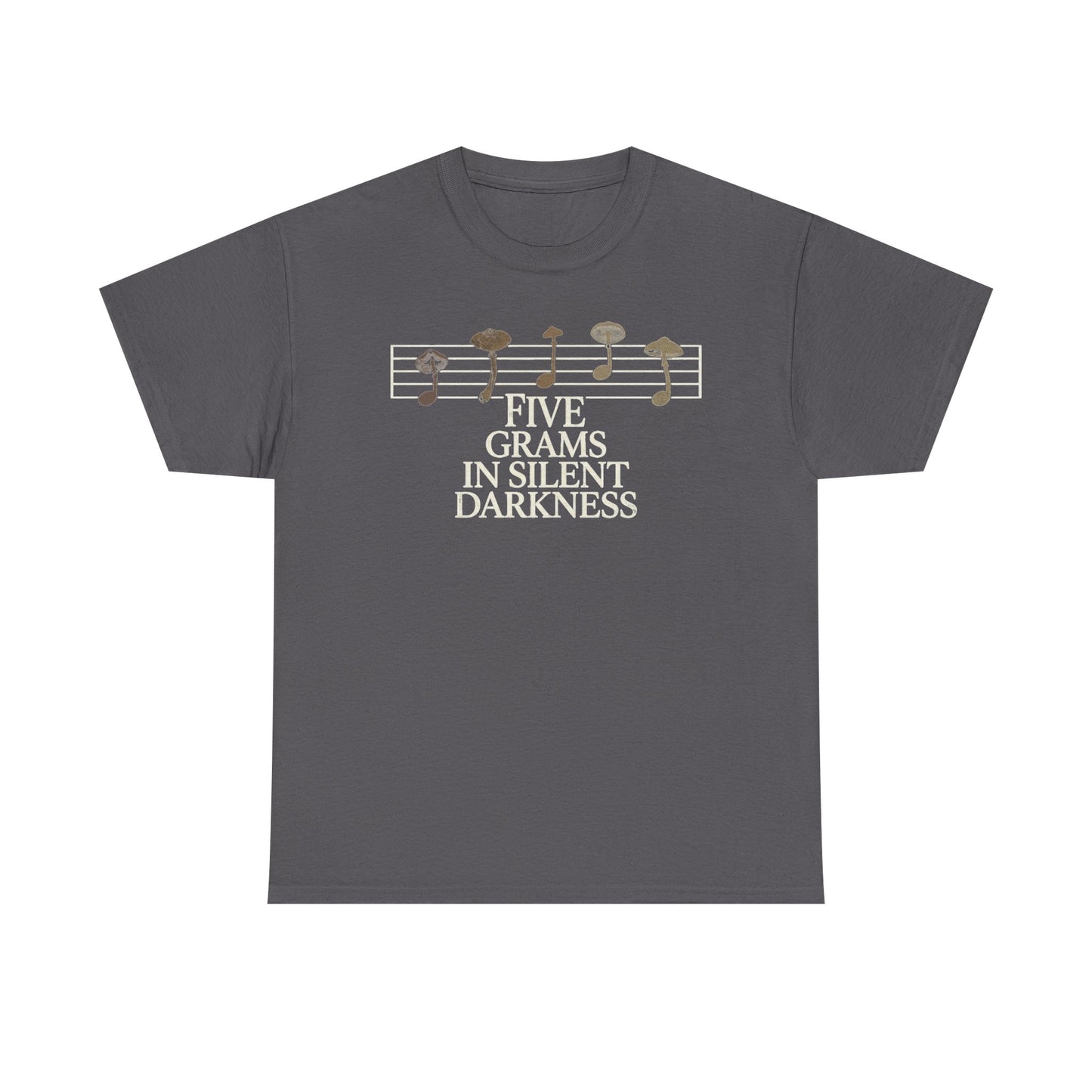 Vintage Music Tee — "Five Grams in Silent Darkness" Graphic Shirt