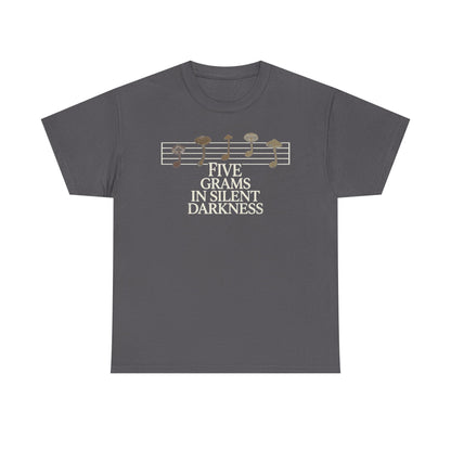 Vintage Music Tee — "Five Grams in Silent Darkness" Graphic Shirt