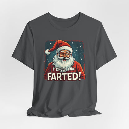 Funny Christmas T-Shirt – Vintage Santa "I Know Who Farted!" Holiday Tee