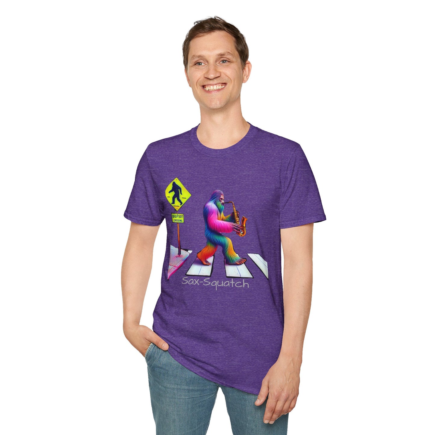 Sax-Squatch, Unisex Softstyle T-Shirt