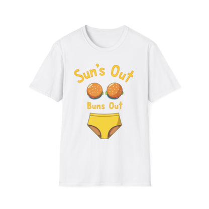 Sun's Out Buns Out, Sunny Vibes T-Shirt - Funny Summer Tee for Beach Days, BBQs, Pool Parties, Birthday Gifts, Vacation Wear - Psychonaut Swag