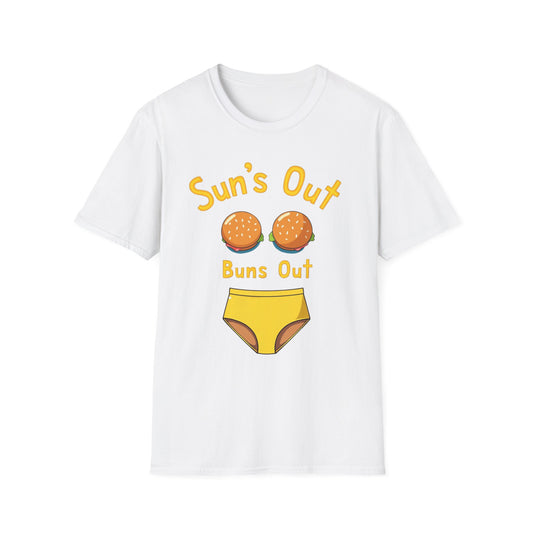 Sun's Out Buns Out, Sunny Vibes T-Shirt - Funny Summer Tee for Beach Days, BBQs, Pool Parties, Birthday Gifts, Vacation Wear - Psychonaut Swag