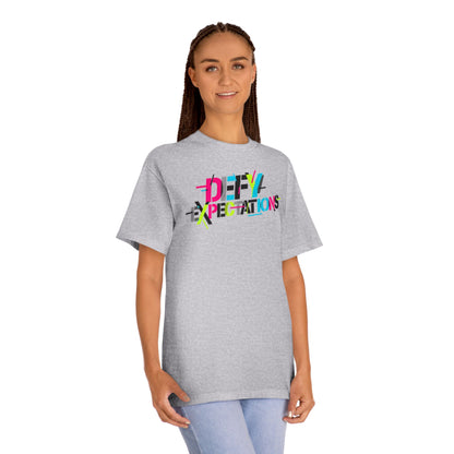 Defy Expectations Tee — Bold Retro Graphic T-Shirt