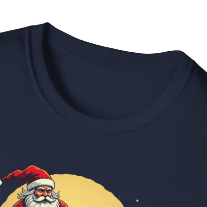 Santa Riding T-Rex T-Shirt — Funny Christmas Dino Tee