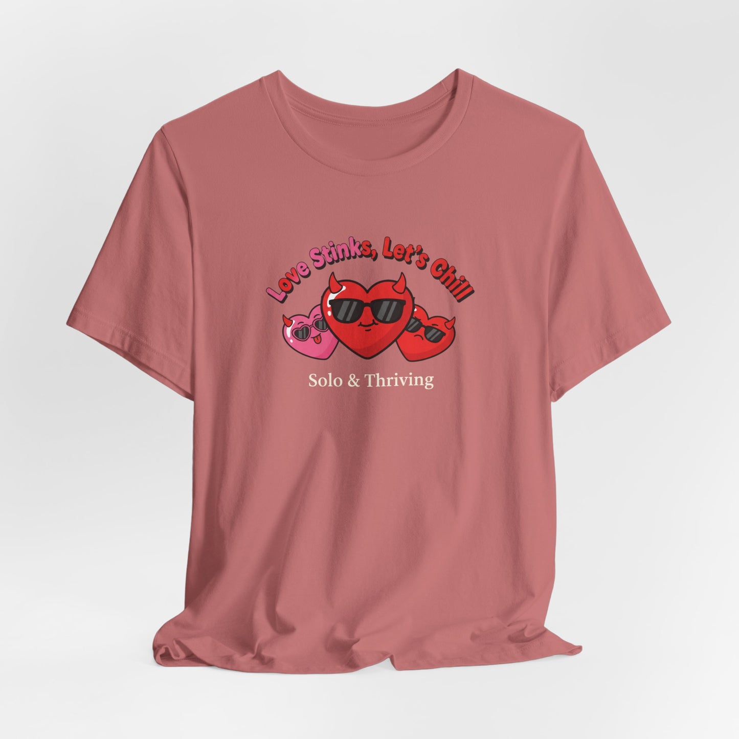 Love Smiles Tee — Retro Heart Sunglasses Graphic T-Shirt
