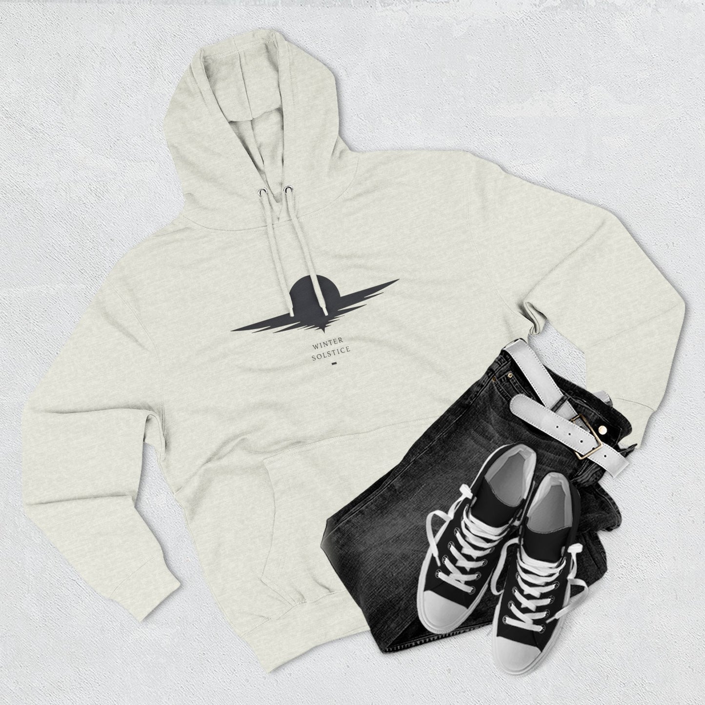 Minimal Sunset Hoodie — Quiet Night Graphic Hoodie
