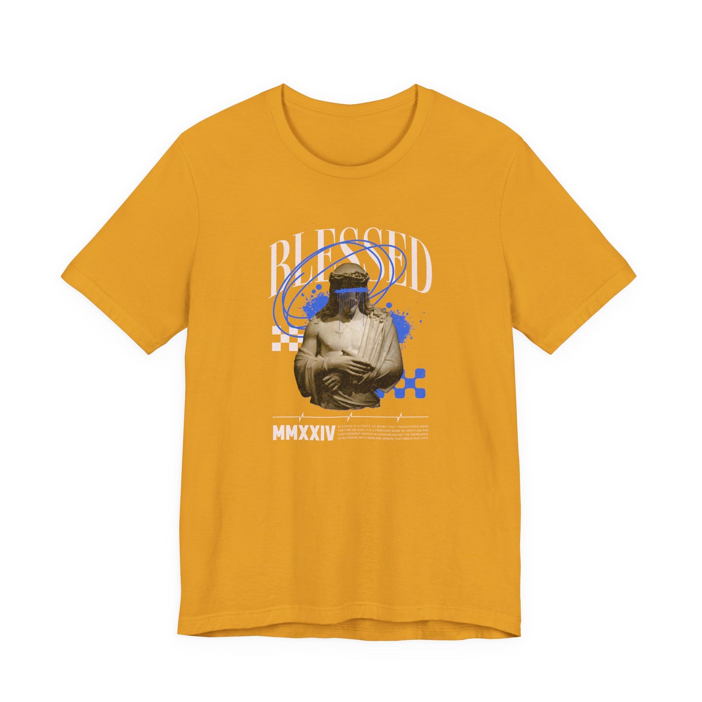 Blessed Statue Graphic Tee — Vintage Aesthetic Rome MMXXIV T-Shirt