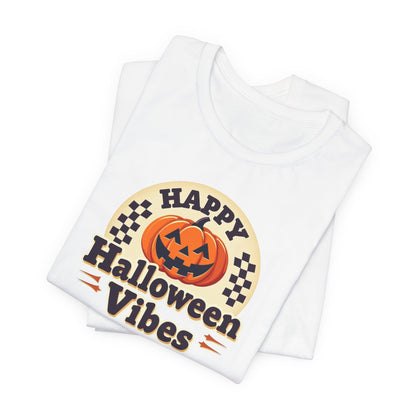Happy Halloween Vibes Tee — Retro Pumpkin Halloween T-Shirt