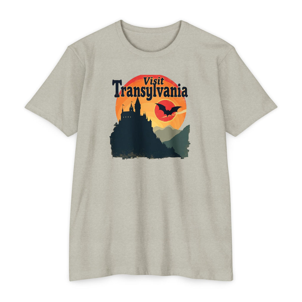 Visit Transylvania T-Shirt — Vintage Vampire Castle Halloween Tee