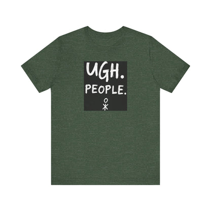 Frustration Level: UGH. PEOPLE. Unisex Tee, Funny Graphic T-Shirt, Gift for Introverts, Casual Wear, Everyday Humor - Psychonaut Swag