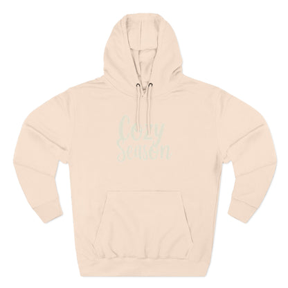 Cozy Season Hoodie — Soft Fleece Pullover with Script Graphic