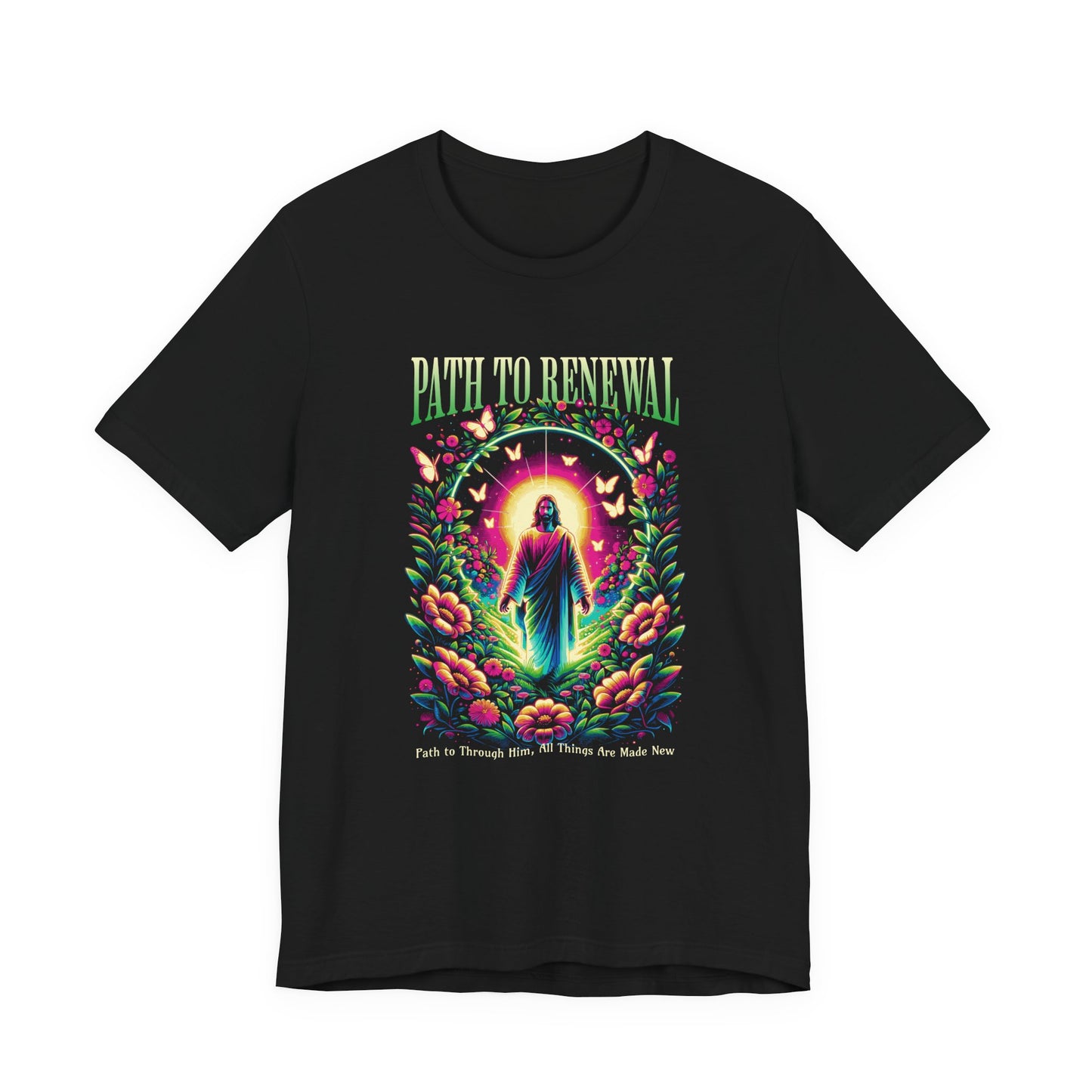 Path to Renewal T-Shirt — Spiritual Jesus Graphic Tee ("Path to Renewal")