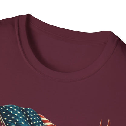 Patriot Riding Eagle, Graphic Tee - Unisex T-Shirt, Eagle Design, 4th of July Shirt, Independence Day Apparel, Festival Wear, Gift for Patriots - Psychonaut Swag
