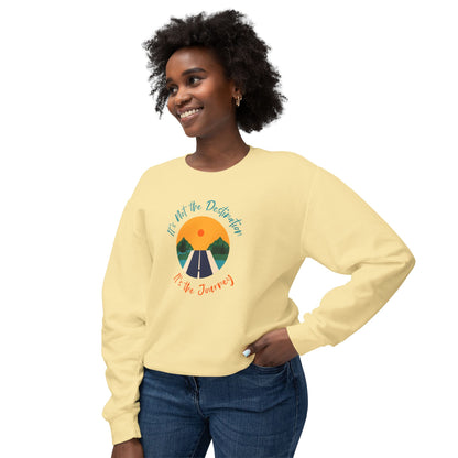 It’s The Journey, Unisex Lightweight Crewneck Sweatshirt - Psychonaut Swag
