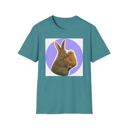 Easter Bunny and Chic, Unisex Softstyle T-Shirt - Psychonaut Swag