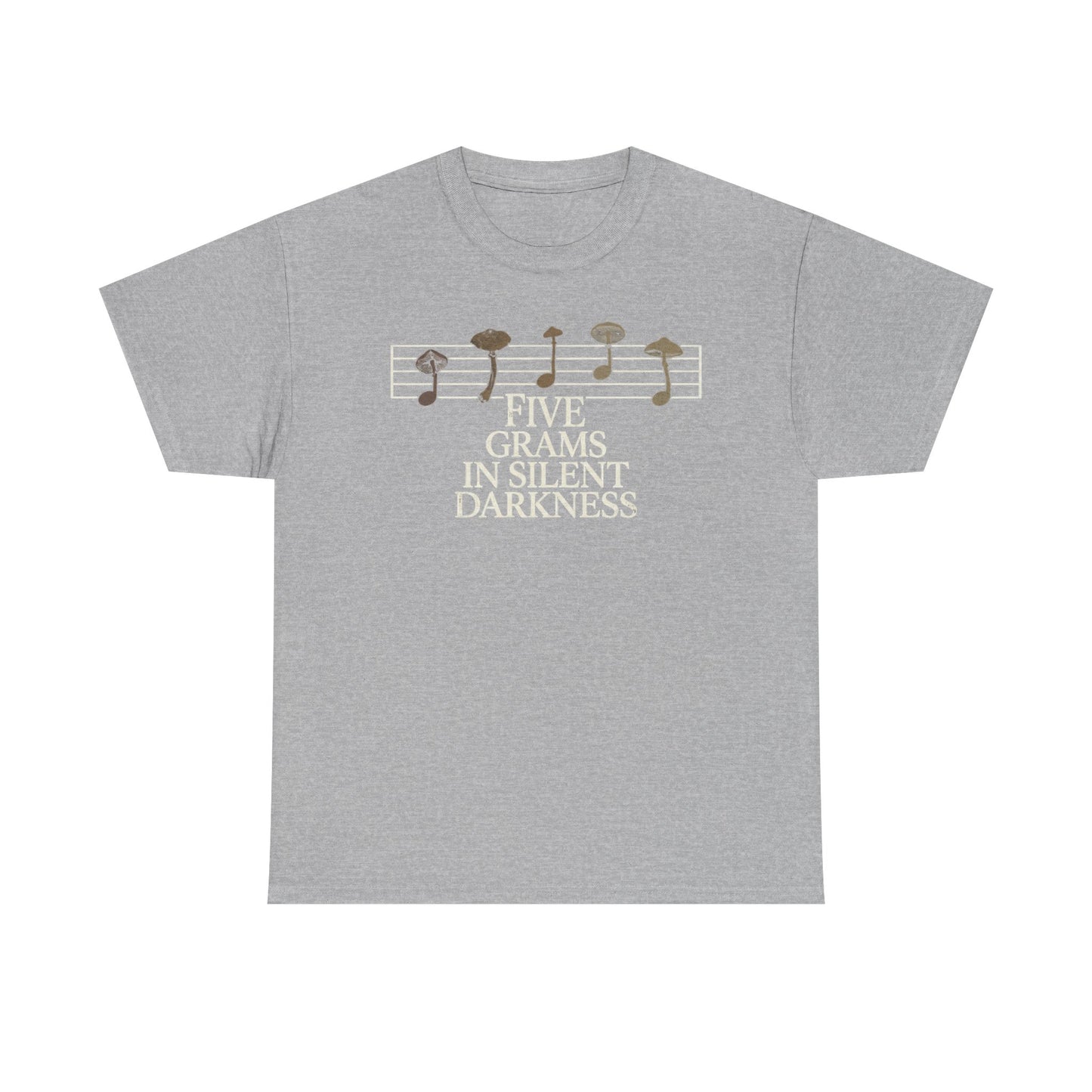Vintage Music Tee — "Five Grams in Silent Darkness" Graphic Shirt