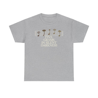 Vintage Music Tee — "Five Grams in Silent Darkness" Graphic Shirt