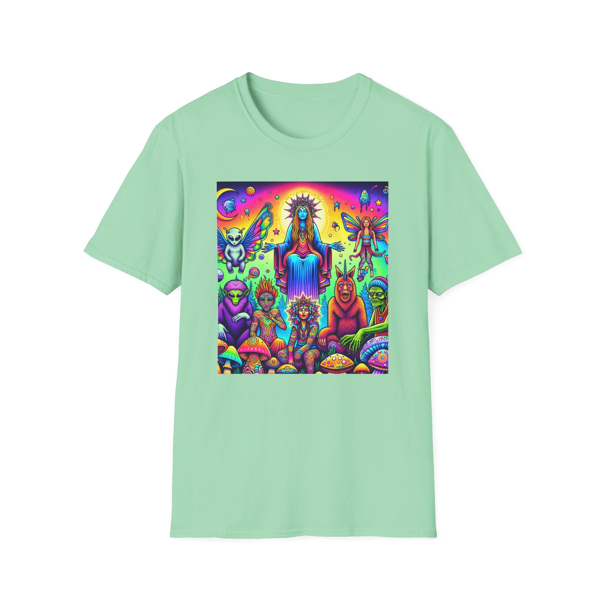 Mythical Creatures Unisex Softstyle T-Shirt - Last Supper Style - Psychonaut Swag