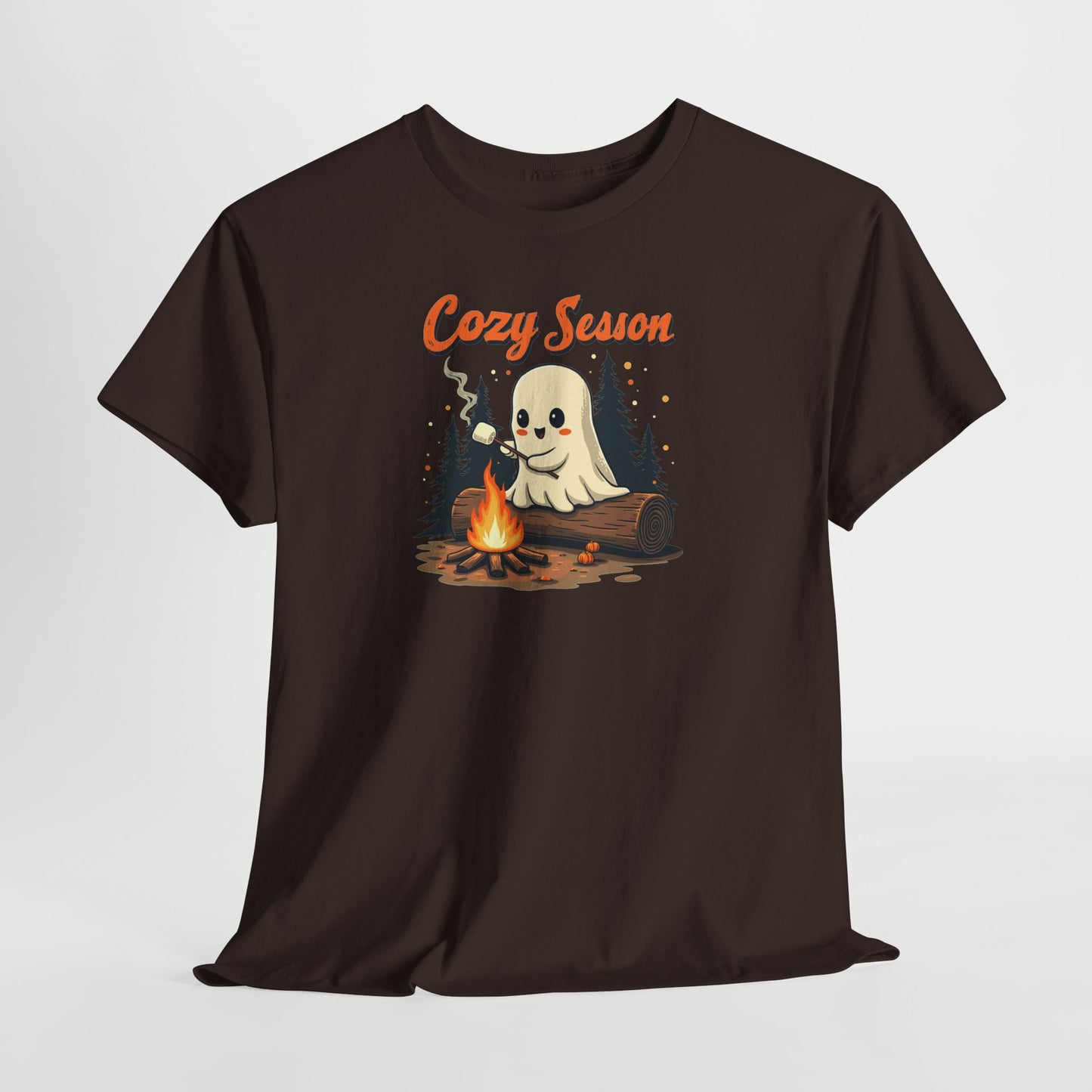 Cozy Season Tee — Cute Ghost Campfire Halloween T-Shirt