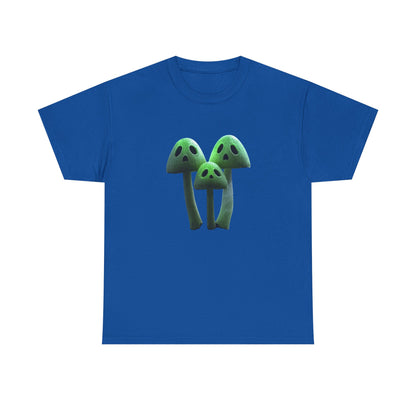 Glowing Ghost Mushroom Tee - Unisex Heavy Cotton T-Shirt, Funny Shirt, Unique Gift, Outdoor Adventure Wear, Halloween Shirt