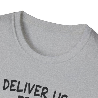 Political T-Shirt — "Deliver Us From Blue-Haired Liberals" Statement Tee