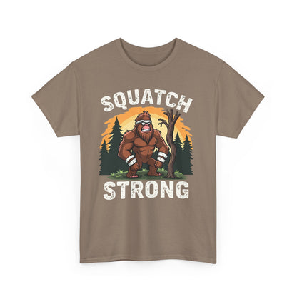 Squatch Strong Unisex Heavy Cotton Tee – Nature Graphic T-Shirt - Psychonaut Swag
