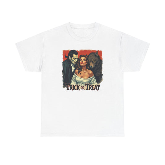 Halloween Vampire & Werewolf "Trick or Treat" Threesome Tee
