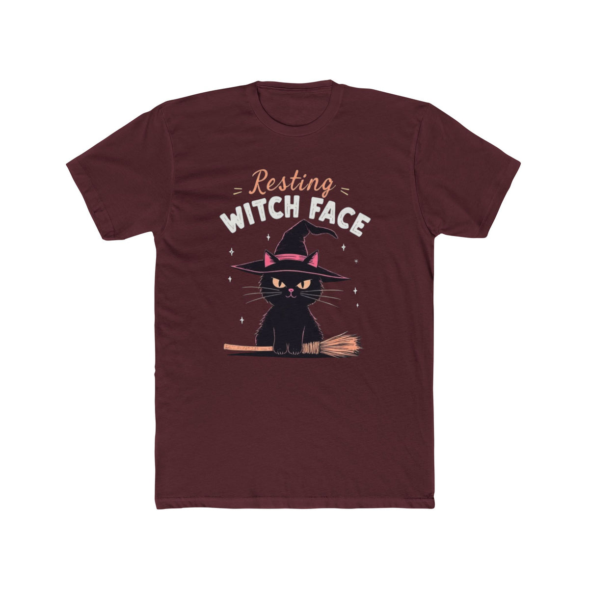 Resting Witch Face Tee - Cute Cat Graphic T-Shirt, Halloween Shirt, Fall Apparel, Unisex Crew Neck, Gift for Cat Lovers