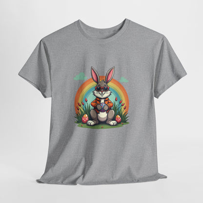 Easter Bunny Rainbow T-Shirt — Cute Bunny Holding Eggs Tee
