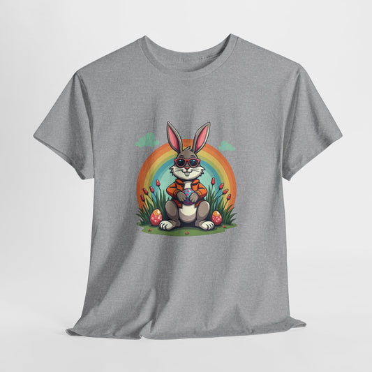 Easter Bunny Rainbow T-Shirt — Cute Bunny Holding Eggs Tee