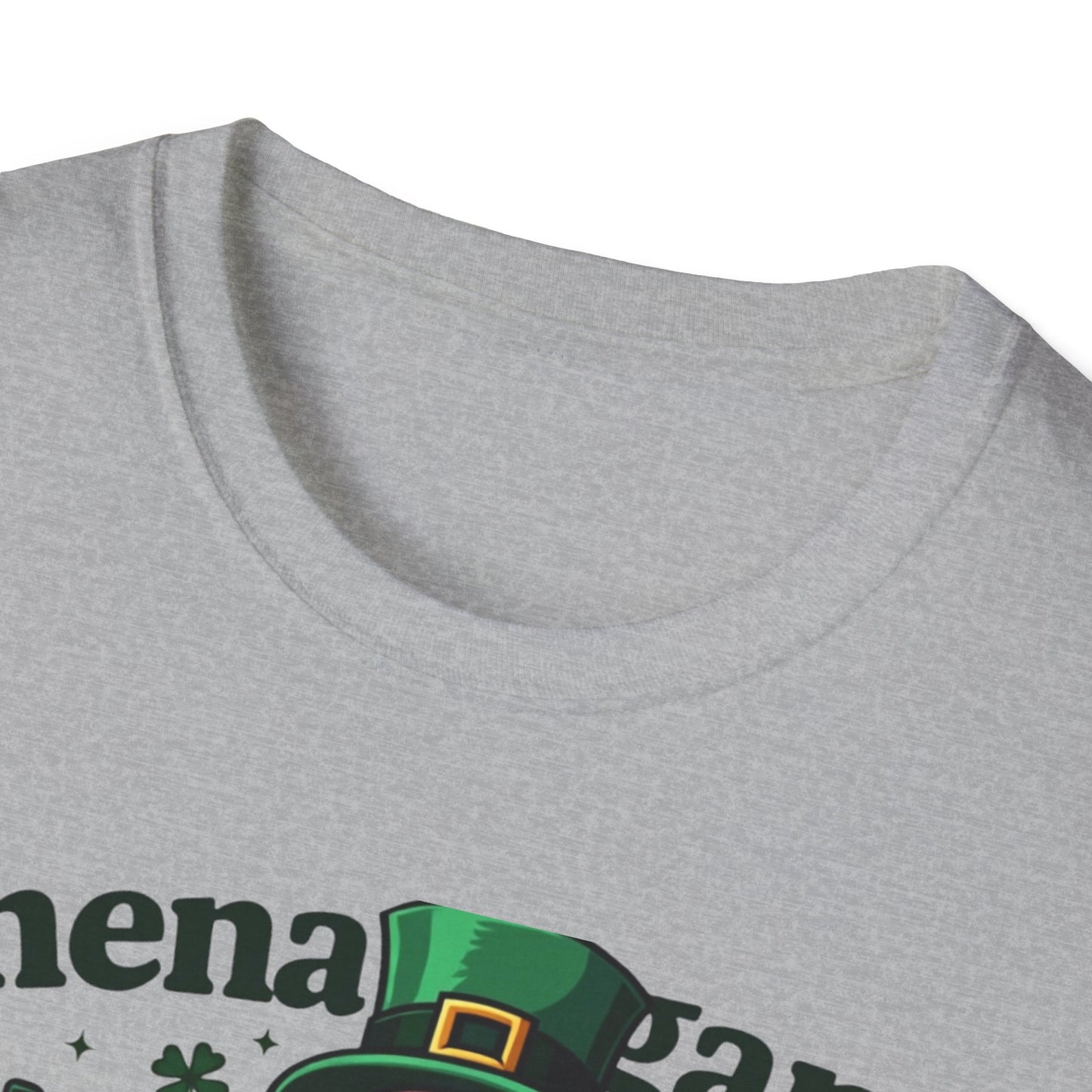 St. Patrick's Day T-Shirt — "Shenanigans Shift Survivor" Leprechaun Work Tee