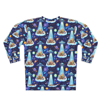 Alien City Abduction Ugly Christmas Sweatshirt
